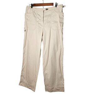 Bali Lauren Ralph Lauren Size 14 Beige Cotton Pant Trouser Adjustable Waist